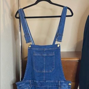 Denim ripped overall